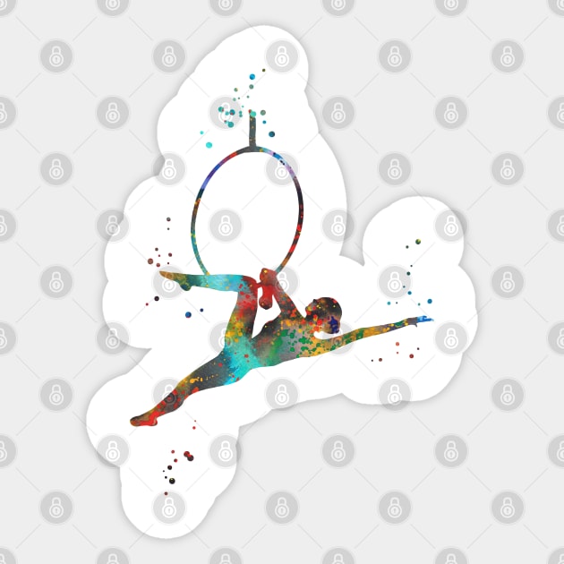 Aerial hoop, lyra Sticker by RosaliArt